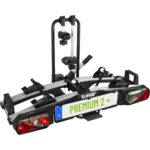EUFAB PREMIUM 2 Plus 11523 Fahrradträger, Anhängerkupplung, 2 Fahrräder, E-Bike geeignet, Diebstahlschutz
