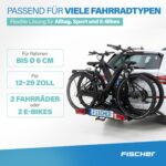 FISCHER RoadLine Black Fahrradträger, 2 Fahrräder/E-Bikes, bis 60 kg, abschließbar, schwarz – Bild 3