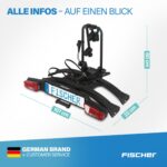 FISCHER RoadLine Black Fahrradträger, 2 Fahrräder/E-Bikes, bis 60 kg, abschließbar, schwarz – Bild 10