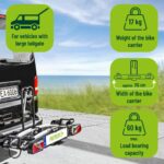 EUFAB PREMIUM 2 Plus 11523 Fahrradträger, Anhängerkupplung, 2 Fahrräder, E-Bike geeignet, Diebstahlschutz – Bild 2