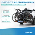 FISCHER ProlineEvo 2 Fahrradträger, Anhängerkupplung, 2 Fahrräder – Bild 3