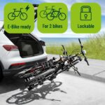 EUFAB PREMIUM 2 11521 Fahrradträger, Anhängerkupplung, 2 Fahrräder, E-Bike geeignet, Diebstahlschutz – Bild 4