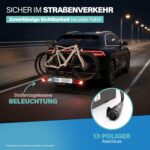 FISCHER RoadLine Black Fahrradträger, 2 Fahrräder/E-Bikes, bis 60 kg, abschließbar, schwarz – Bild 9