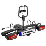 PINNAMAX TB-603-2 E-Bike Fahrradträger, 2 Fahrräder, bis 60 kg, faltbar, kippbar, Diebstahlschutz
