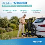 FISCHER RoadLine Black Fahrradträger, 2 Fahrräder/E-Bikes, bis 60 kg, abschließbar, schwarz – Bild 4