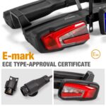 PINNAMAX TB-603-2 E-Bike Fahrradträger, 2 Fahrräder, bis 60 kg, faltbar, kippbar, Diebstahlschutz – Bild 7