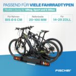 FISCHER ProlineEvo 3 Fahrradträger, Anhängerkupplung, 3 Fahrräder, E-Bike geeignet – Bild 3