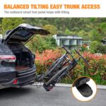 PINNAMAX TB-603-2 E-Bike Fahrradträger, 2 Fahrräder, bis 60 kg, faltbar, kippbar, Diebstahlschutz – Bild 3