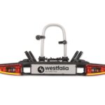 Westfalia Bikelander Fahrradträger, Anhängerkupplung, 2 Fahrräder, E-Bike geeignet, faltbar, LED